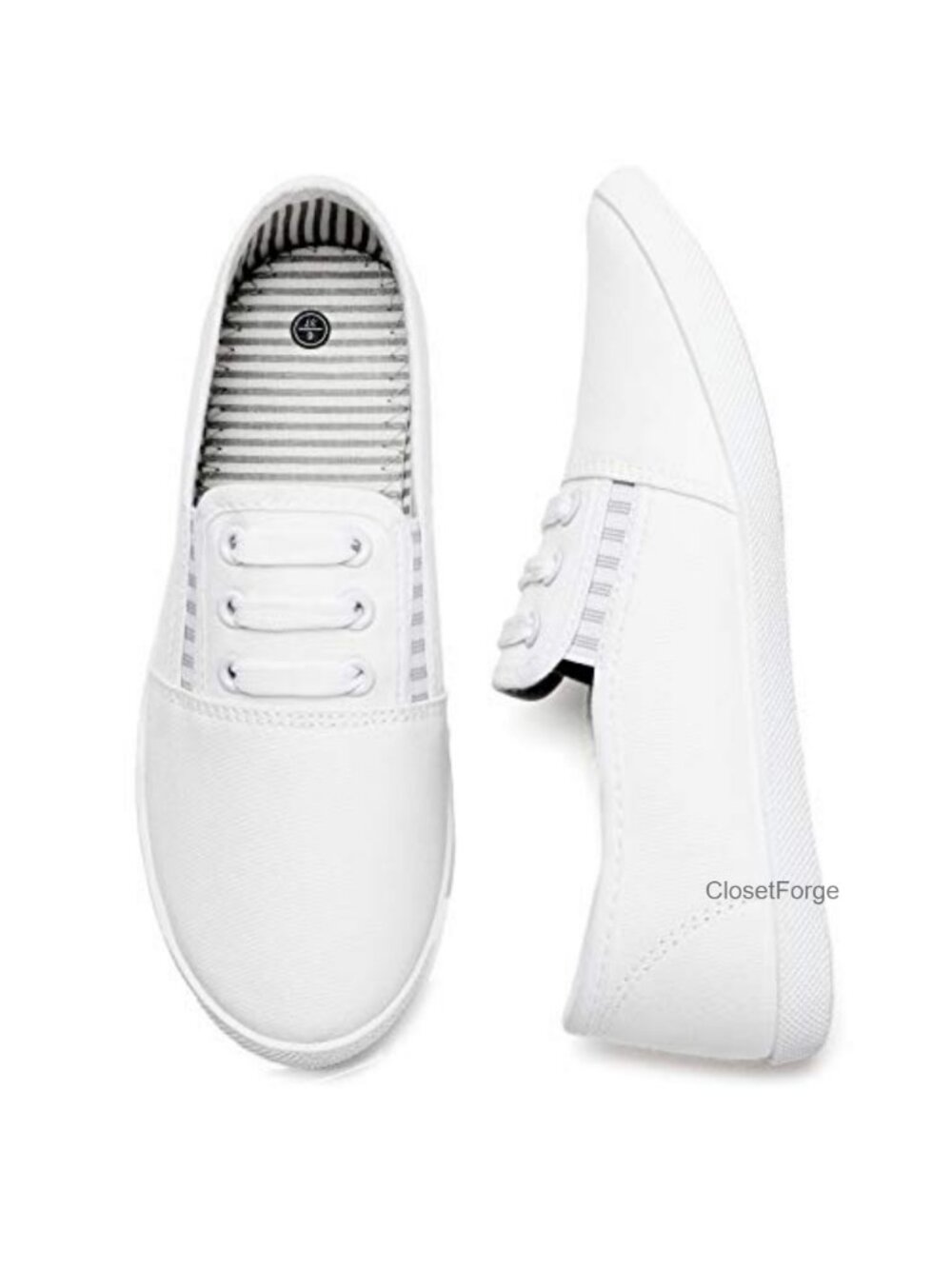 Women's Canvas Slip On Sneakers Comfortable Fashion Walking Shoes